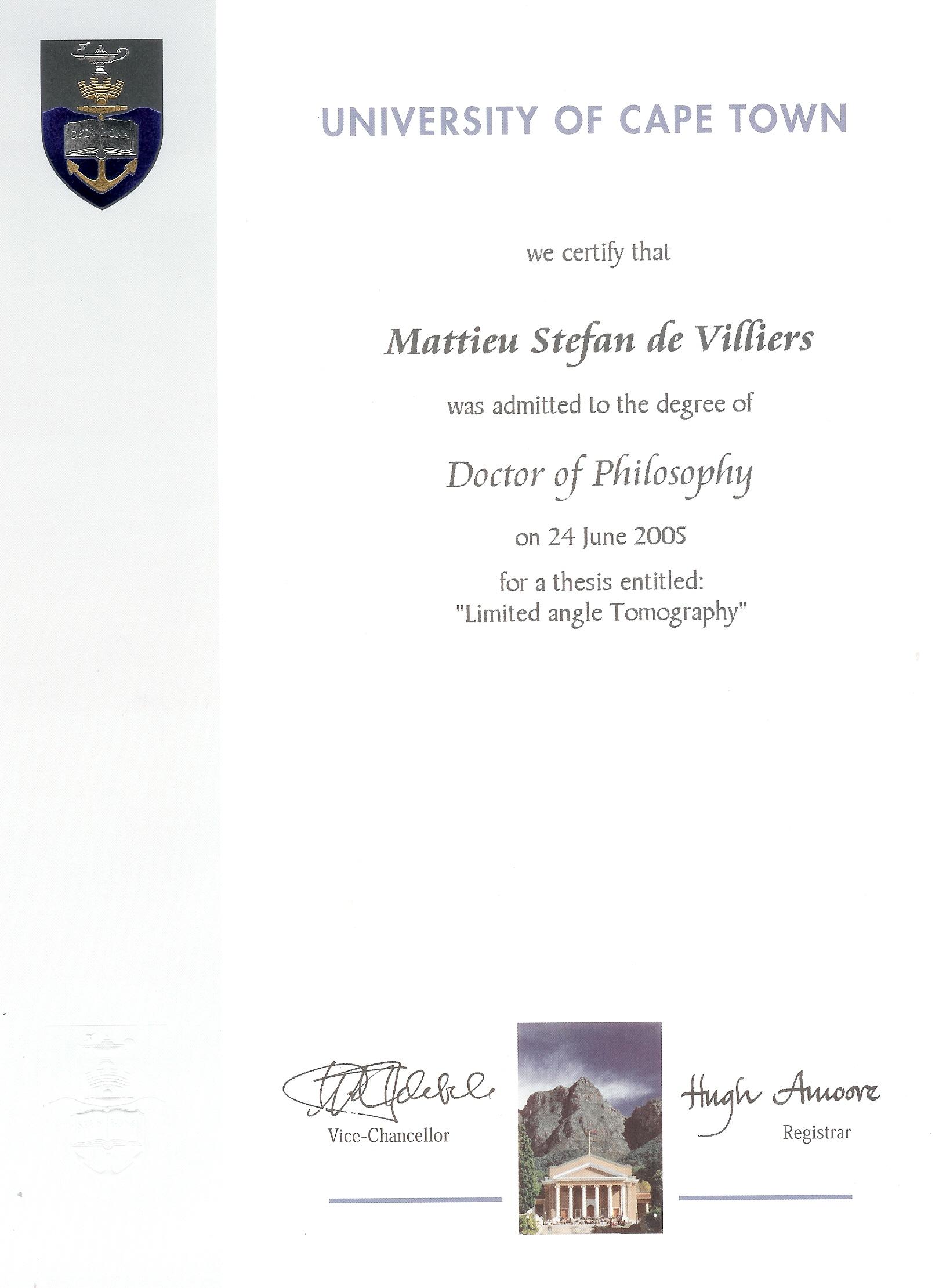 Curriculum vitae phd thesis